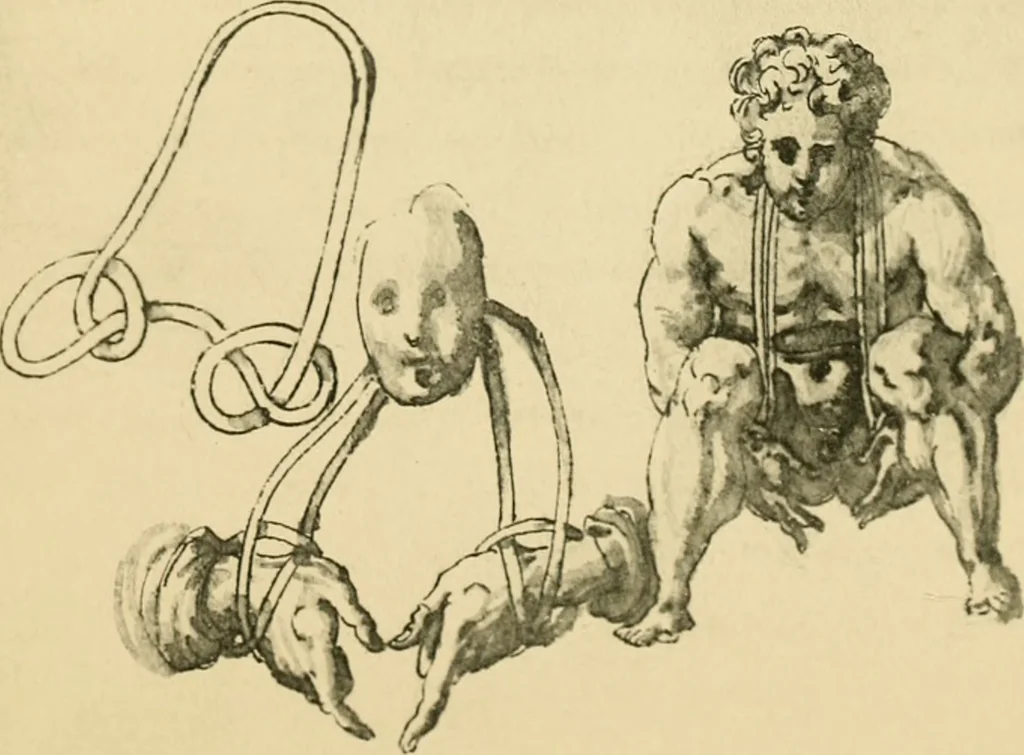 An illustration from Collection de chirurgiens grecs avec dessins attribués au Primatice. Reproduction réduite des 200 dessins du Manuscrit latin 6866 de la Bibliothèque nationale, 1908, leaf 162