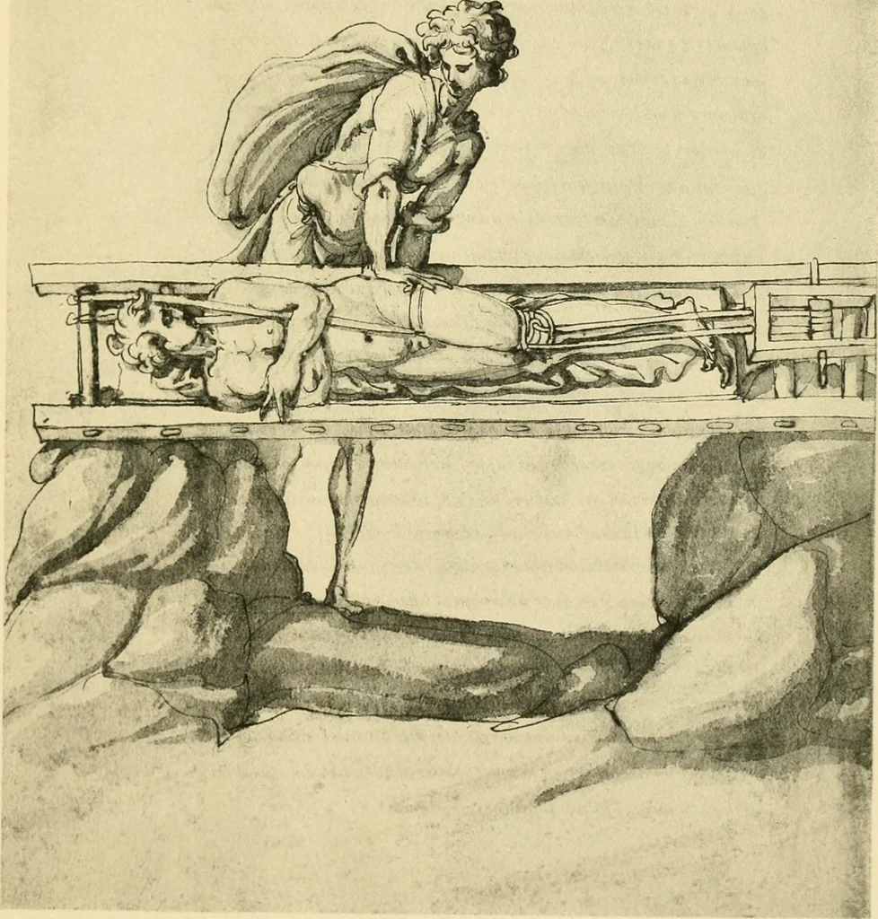An illustration from Collection de chirurgiens grecs avec dessins attribués au Primatice. Reproduction réduite des 200 dessins du Manuscrit latin 6866 de la Bibliothèque nationale, 1908, leaf 190