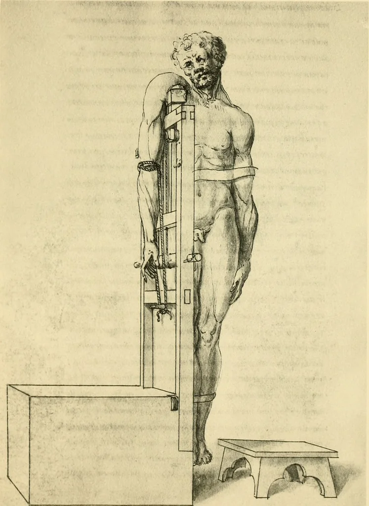 An illustration from Collection de chirurgiens grecs avec dessins attribués au Primatice. Reproduction réduite des 200 dessins du Manuscrit latin 6866 de la Bibliothèque nationale, 1908, leaf 208