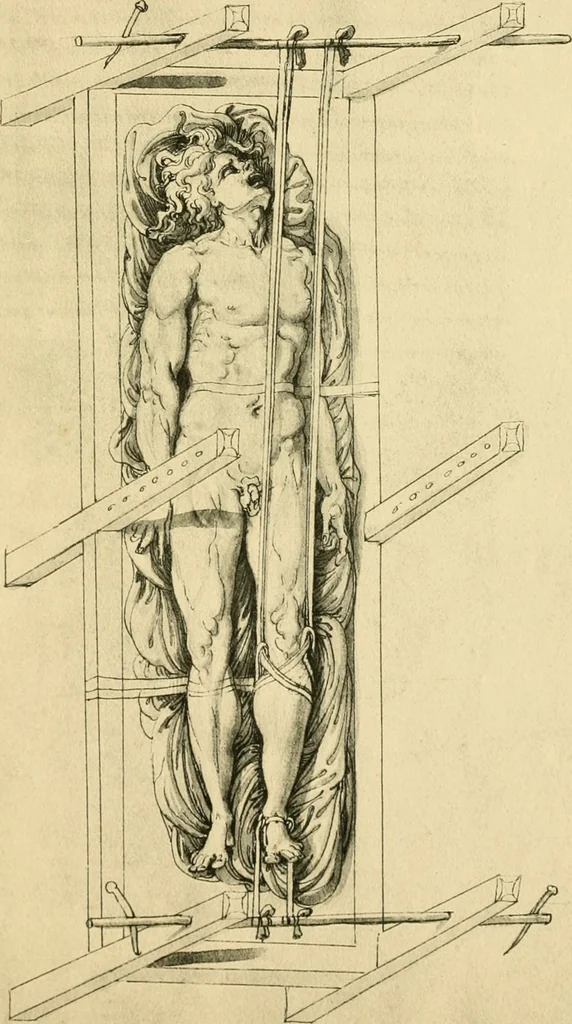 An illustration from Collection de chirurgiens grecs avec dessins attribués au Primatice. Reproduction réduite des 200 dessins du Manuscrit latin 6866 de la Bibliothèque nationale, 1908, leaf 234