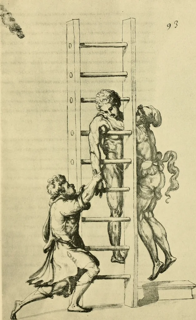 An illustration from Collection de chirurgiens grecs avec dessins attribués au Primatice. Reproduction réduite des 200 dessins du Manuscrit latin 6866 de la Bibliothèque nationale, 1908, leaf 48