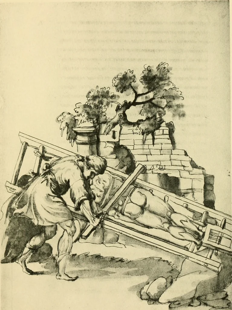 An illustration from Collection de chirurgiens grecs avec dessins attribués au Primatice. Reproduction réduite des 200 dessins du Manuscrit latin 6866 de la Bibliothèque nationale, 1908, leaf 70