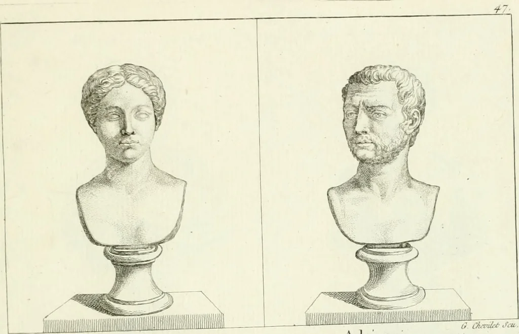 An illustration from Collection de sculptures antiques, grecques et romaines : trouvées a Rome dans les ruines des Palais de Neron, et de Marius .., 1755, leaf 104