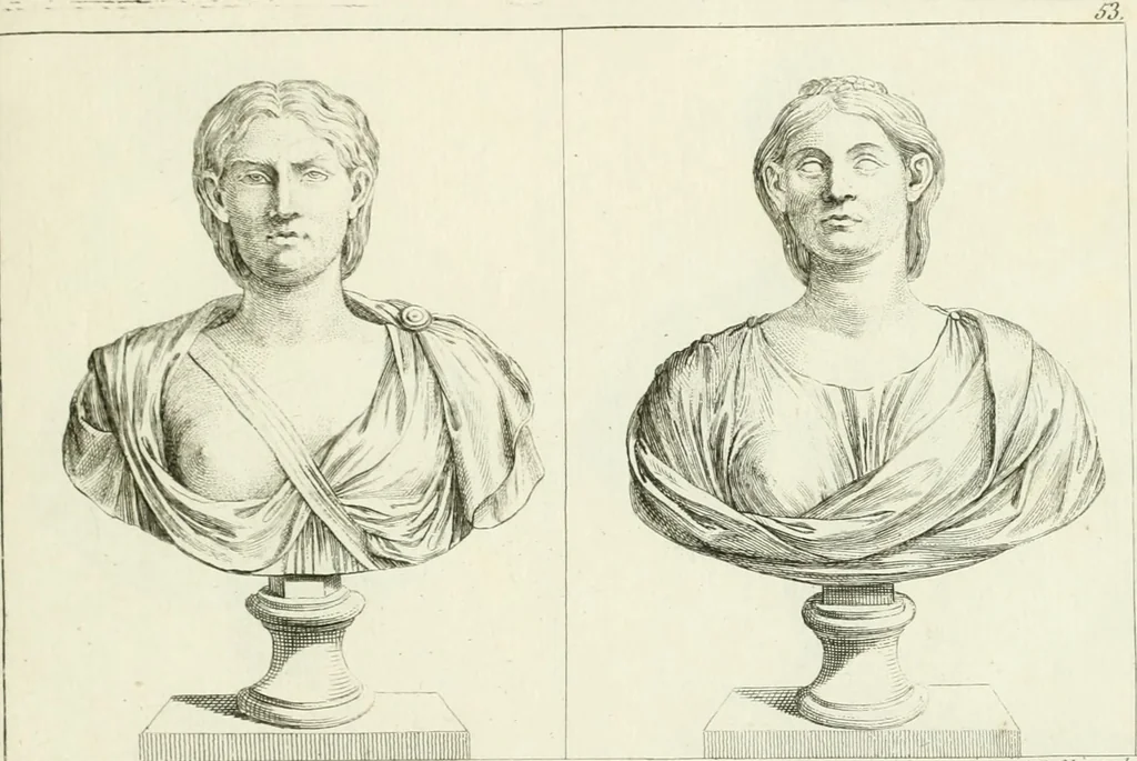 An illustration from Collection de sculptures antiques, grecques et romaines : trouvées a Rome dans les ruines des Palais de Neron, et de Marius .., 1755, leaf 116