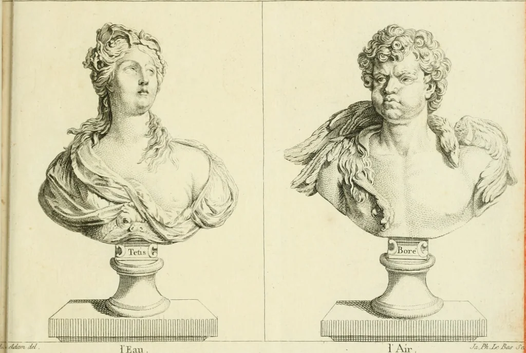 An illustration from Collection de sculptures antiques, grecques et romaines : trouvées a Rome dans les ruines des Palais de Neron, et de Marius .., 1755, leaf 132