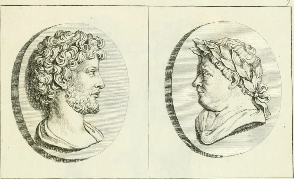 An illustration from Collection de sculptures antiques, grecques et romaines : trouvées a Rome dans les ruines des Palais de Neron, et de Marius .., 1755, leaf 24