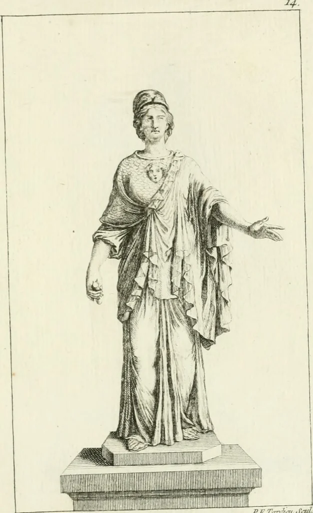 An illustration from Collection de sculptures antiques, grecques et romaines : trouvées a Rome dans les ruines des Palais de Neron, et de Marius .., 1755, leaf 38