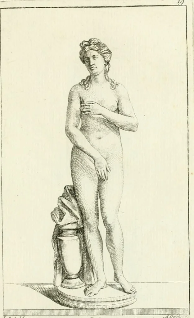 An illustration from Collection de sculptures antiques, grecques et romaines : trouvées a Rome dans les ruines des Palais de Neron, et de Marius .., 1755, leaf 48