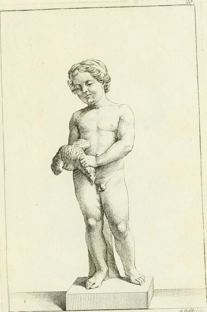 An illustration from Collection de sculptures antiques, grecques et romaines : trouvées a Rome dans les ruines des Palais de Neron, et de Marius .., 1755, leaf 50