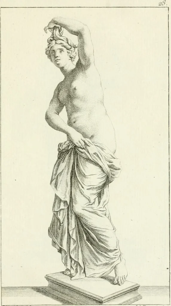 An illustration from Collection de sculptures antiques, grecques et romaines : trouvées a Rome dans les ruines des Palais de Neron, et de Marius .., 1755, leaf 66