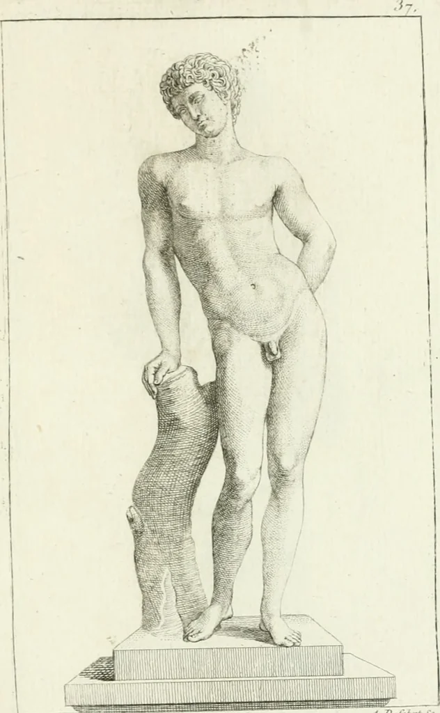 An illustration from Collection de sculptures antiques, grecques et romaines : trouvées a Rome dans les ruines des Palais de Neron, et de Marius .., 1755, leaf 84