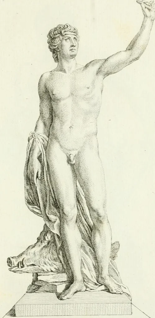 An illustration from Collection de sculptures antiques, grecques et romaines : trouvées a Rome dans les ruines des Palais de Neron, et de Marius .., 1755, leaf 94
