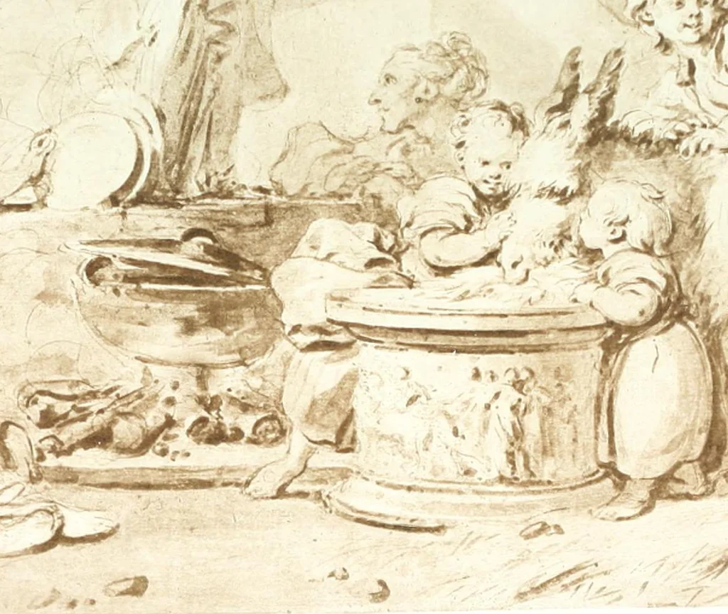 An illustration from Collection des Goncourt; dessins, aquarelles et pastels du 18e siècle, 1897, leaf 113