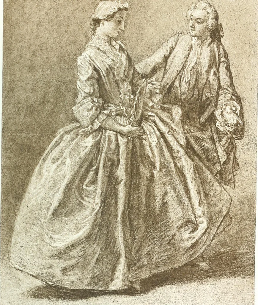 An illustration from Collection des Goncourt; dessins, aquarelles et pastels du 18e siècle, 1897, leaf 119