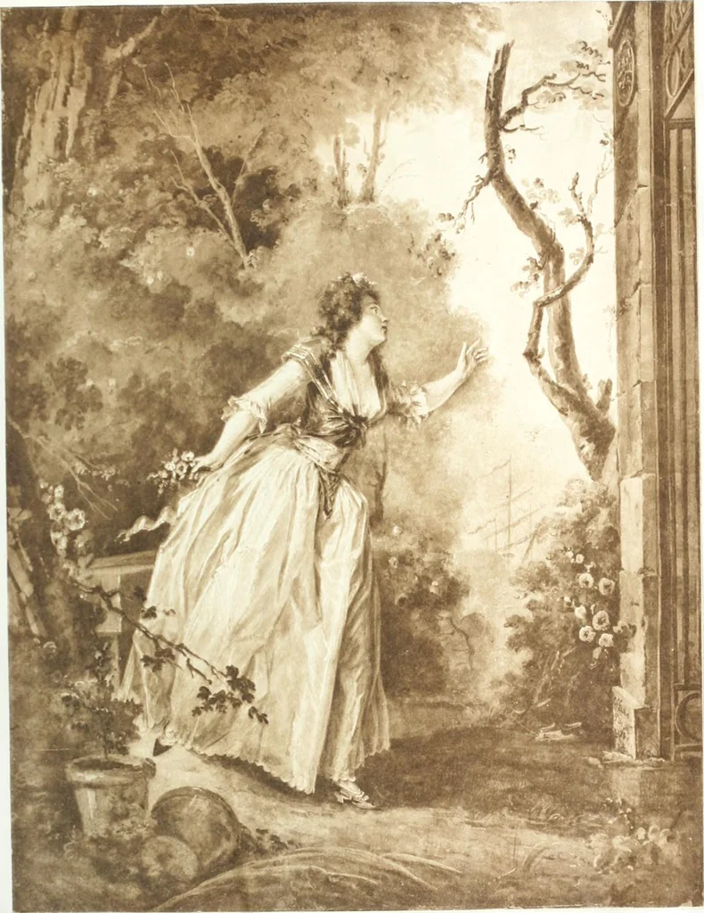 An illustration from Collection des Goncourt; dessins, aquarelles et pastels du 18e siècle, 1897, leaf 127