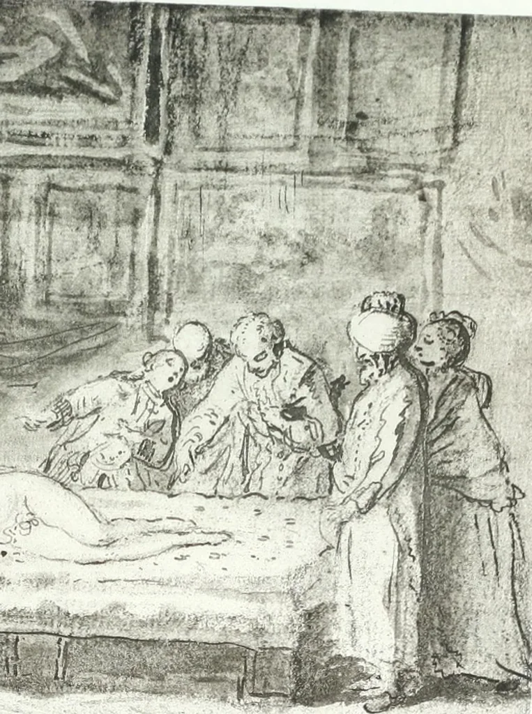 An illustration from Collection des Goncourt; dessins, aquarelles et pastels du 18e siècle, 1897, leaf 221
