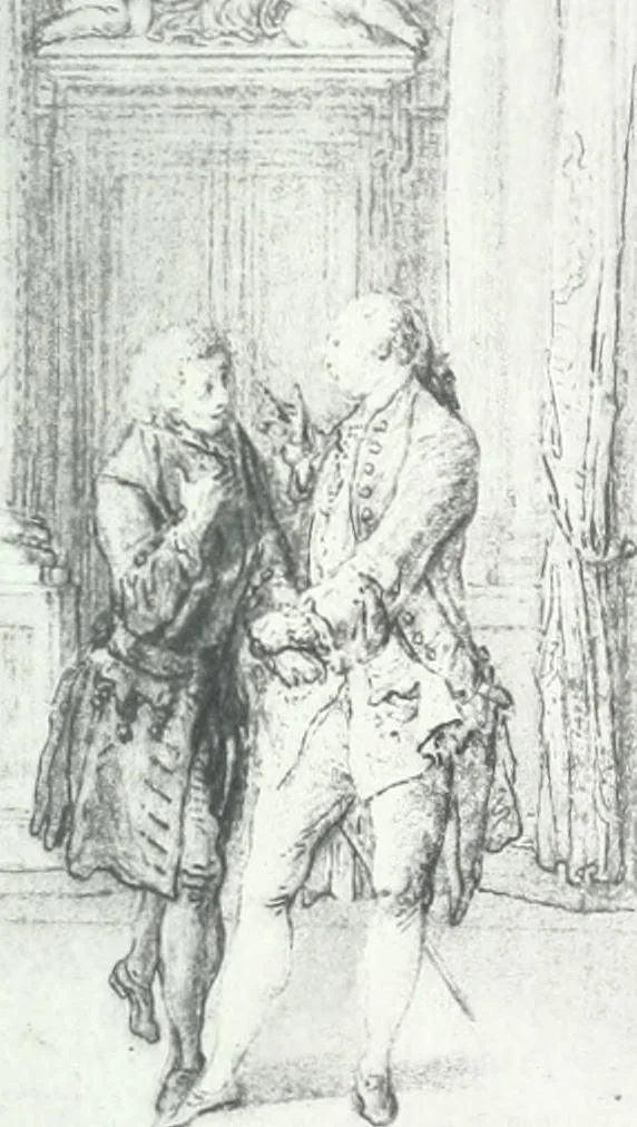 An illustration from Collection des Goncourt; dessins, aquarelles et pastels du 18e siècle, 1897, leaf 233
