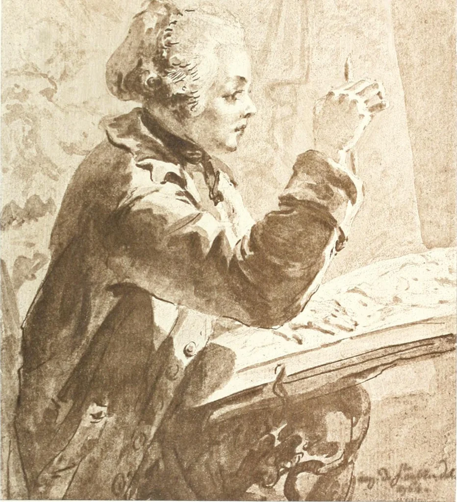 An illustration from Collection des Goncourt; dessins, aquarelles et pastels du 18e siècle, 1897, leaf 235