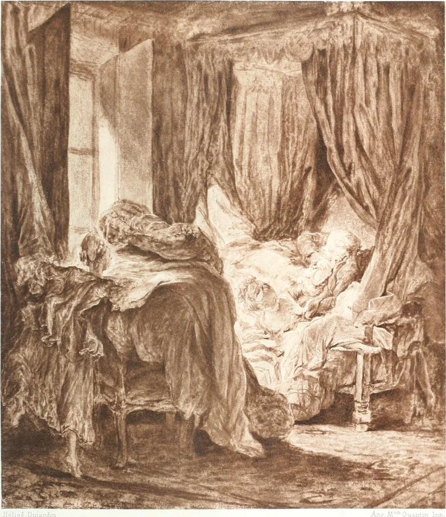 An illustration from Collection des Goncourt; dessins, aquarelles et pastels du 18e siècle, 1897, leaf 34