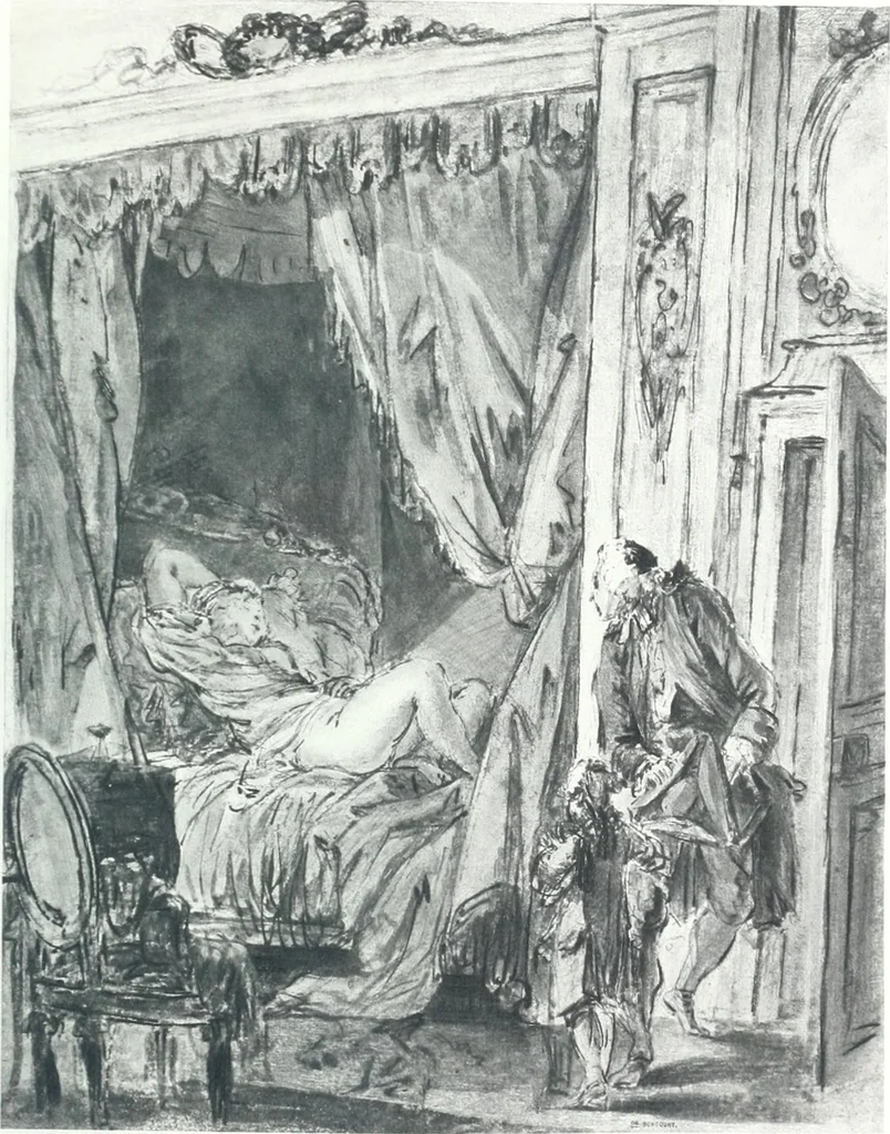 An illustration from Collection des Goncourt; dessins, aquarelles et pastels du 18e siècle, 1897, leaf 37