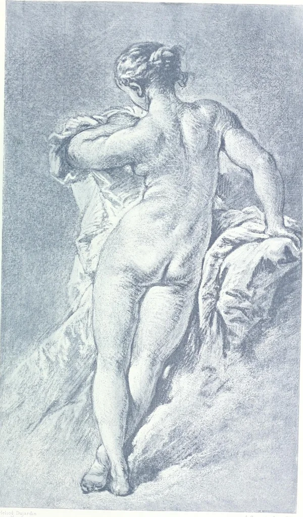 An illustration from Collection des Goncourt; dessins, aquarelles et pastels du 18e siècle, 1897, leaf 47