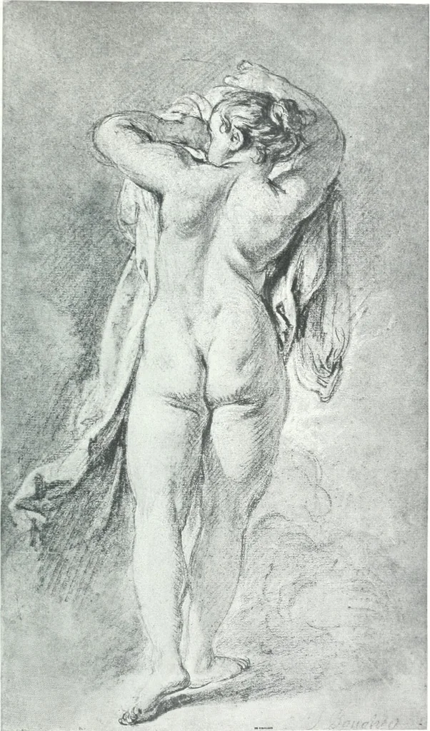 An illustration from Collection des Goncourt; dessins, aquarelles et pastels du 18e siècle, 1897, leaf 49