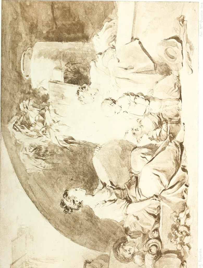 An illustration from Collection des Goncourt; dessins, aquarelles et pastels du 18e siècle, 1897, leaf 95