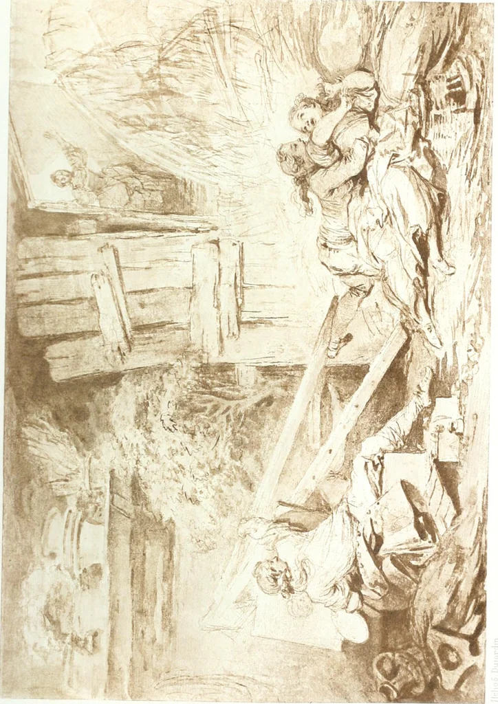 An illustration from Collection des Goncourt; dessins, aquarelles et pastels du 18e siècle, 1897, leaf 99