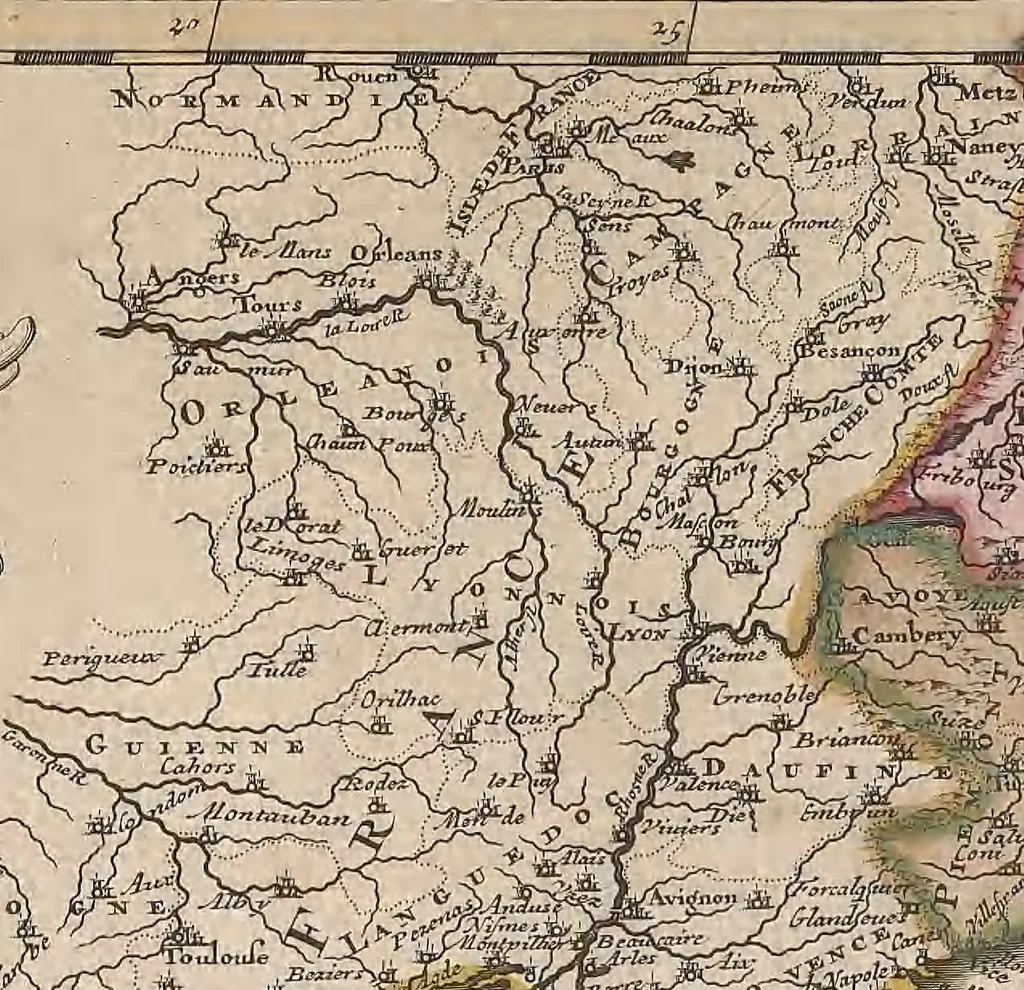 An illustration from A collection of maps of Europe, Asia, Africa, North America, and South America, circa 1700-1725, by Sr. Sanson, Guillieme de l'Isle, Peter Schenck, and others. [cartographic material], 1700, leaf 10