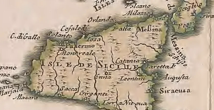 An illustration from A collection of maps of Europe, Asia, Africa, North America, and South America, circa 1700-1725, by Sr. Sanson, Guillieme de l'Isle, Peter Schenck, and others. [cartographic material], 1700, leaf 10