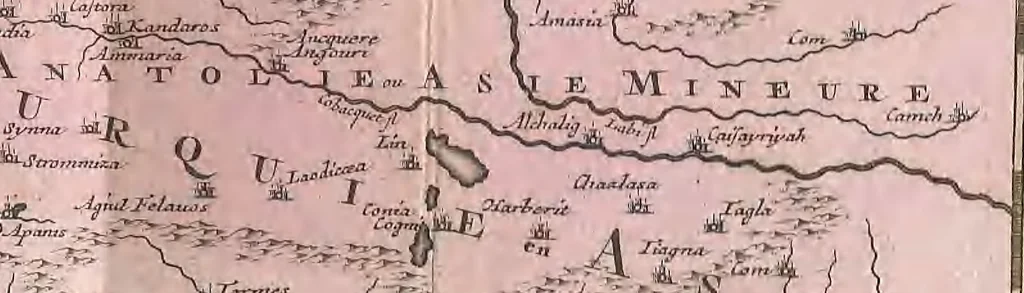 An illustration from A collection of maps of Europe, Asia, Africa, North America, and South America, circa 1700-1725, by Sr. Sanson, Guillieme de l'Isle, Peter Schenck, and others. [cartographic material], 1700, leaf 10