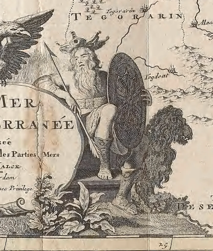 An illustration from A collection of maps of Europe, Asia, Africa, North America, and South America, circa 1700-1725, by Sr. Sanson, Guillieme de l'Isle, Peter Schenck, and others. [cartographic material], 1700, leaf 10