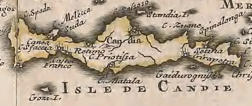An illustration from A collection of maps of Europe, Asia, Africa, North America, and South America, circa 1700-1725, by Sr. Sanson, Guillieme de l'Isle, Peter Schenck, and others. [cartographic material], 1700, leaf 10