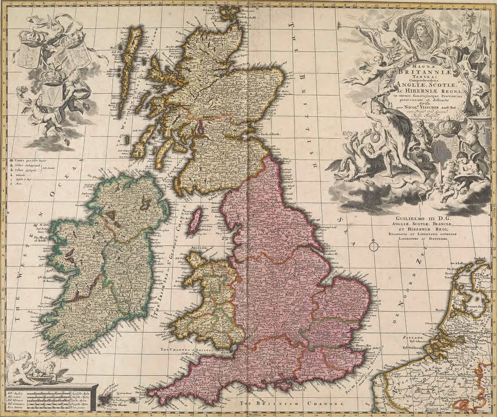 An illustration from A collection of maps of Europe, Asia, Africa, North America, and South America, circa 1700-1725, by Sr. Sanson, Guillieme de l'Isle, Peter Schenck, and others. [cartographic material], 1700, leaf 114