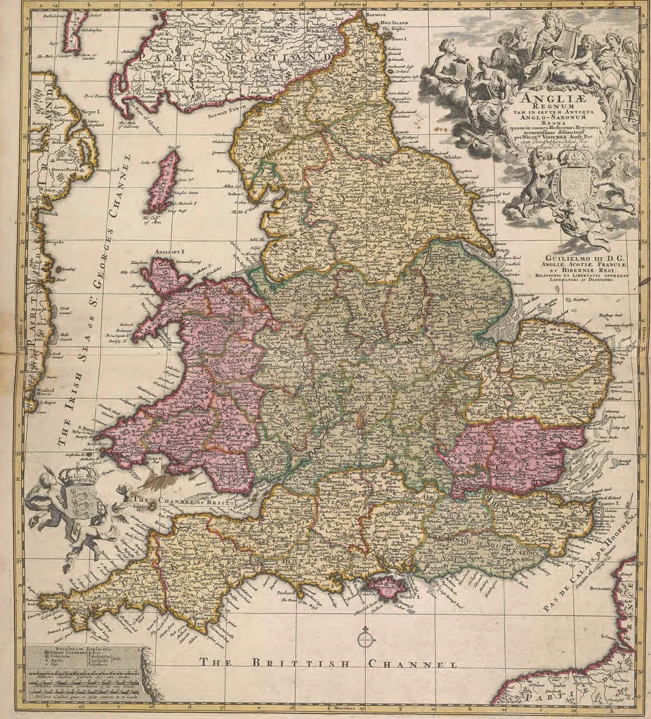 An illustration from A collection of maps of Europe, Asia, Africa, North America, and South America, circa 1700-1725, by Sr. Sanson, Guillieme de l'Isle, Peter Schenck, and others. [cartographic material], 1700, leaf 118