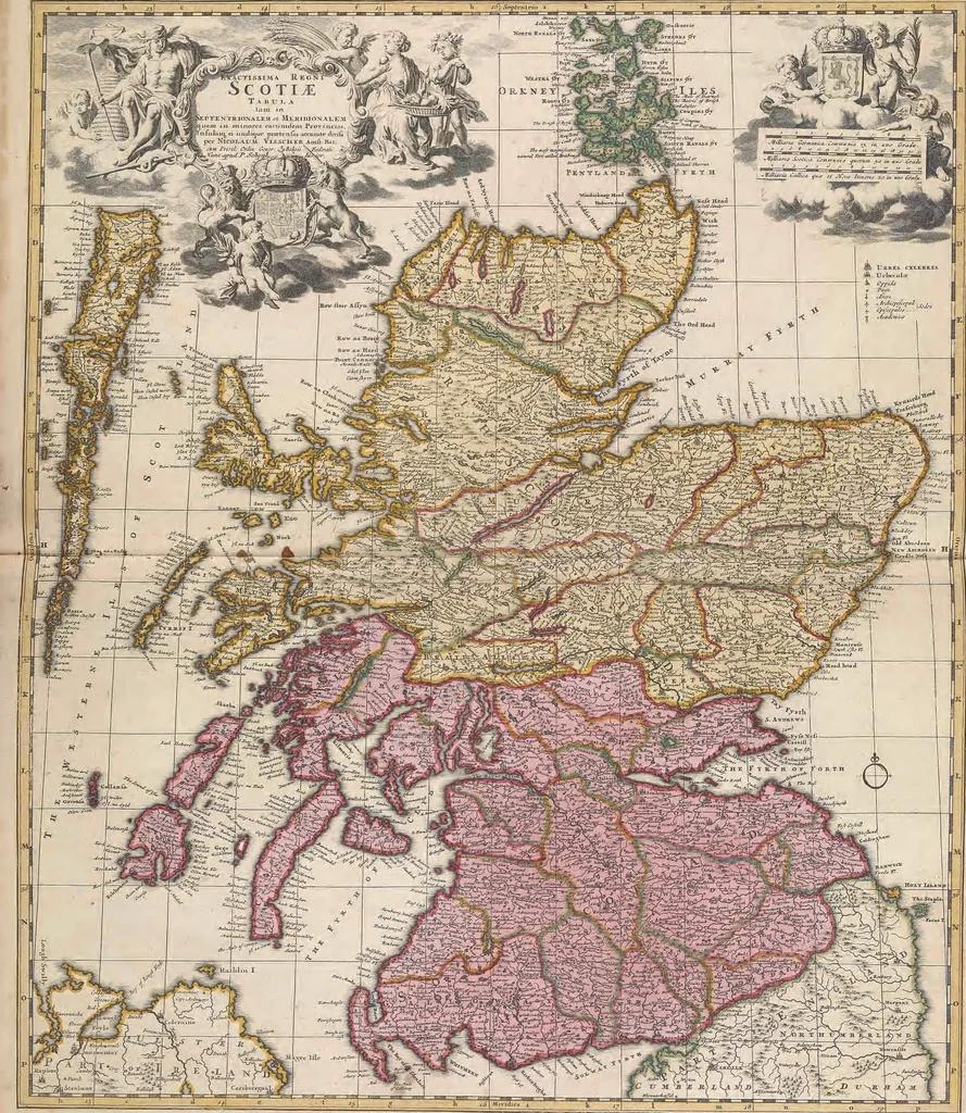 An illustration from A collection of maps of Europe, Asia, Africa, North America, and South America, circa 1700-1725, by Sr. Sanson, Guillieme de l'Isle, Peter Schenck, and others. [cartographic material], 1700, leaf 122