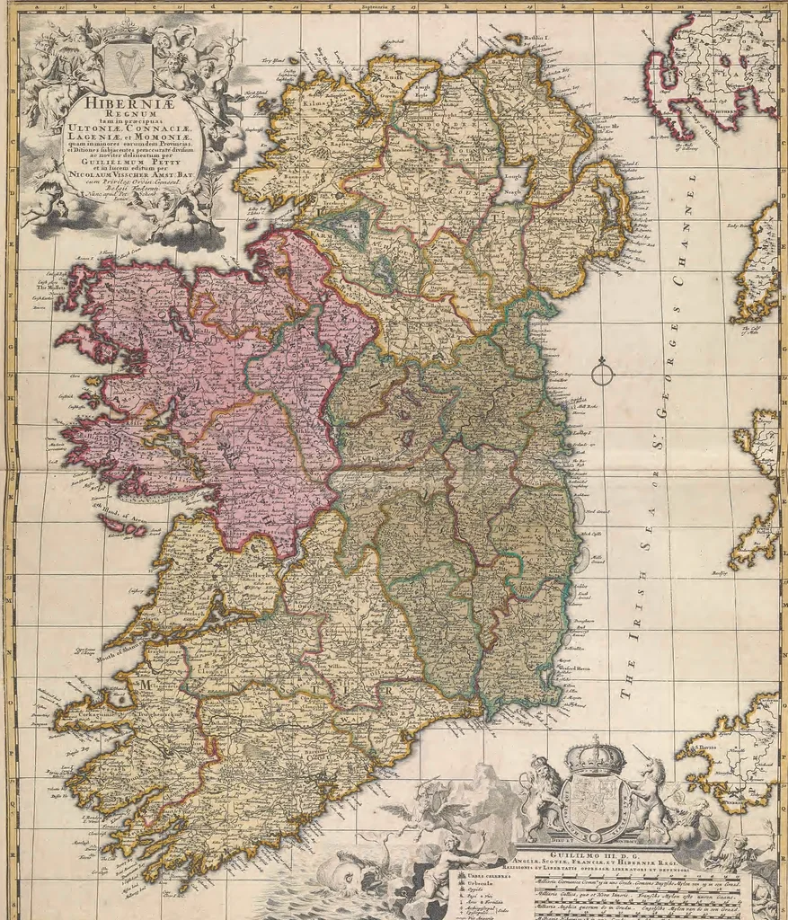 An illustration from A collection of maps of Europe, Asia, Africa, North America, and South America, circa 1700-1725, by Sr. Sanson, Guillieme de l'Isle, Peter Schenck, and others. [cartographic material], 1700, leaf 126
