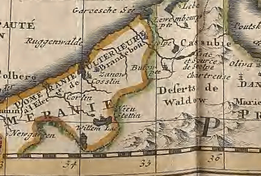 An illustration from A collection of maps of Europe, Asia, Africa, North America, and South America, circa 1700-1725, by Sr. Sanson, Guillieme de l'Isle, Peter Schenck, and others. [cartographic material], 1700, leaf 134