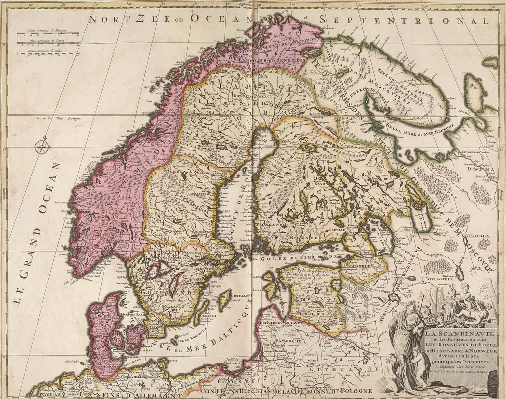 An illustration from A collection of maps of Europe, Asia, Africa, North America, and South America, circa 1700-1725, by Sr. Sanson, Guillieme de l'Isle, Peter Schenck, and others. [cartographic material], 1700, leaf 138