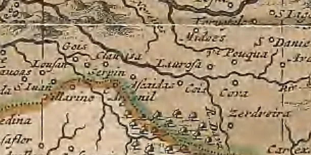 An illustration from A collection of maps of Europe, Asia, Africa, North America, and South America, circa 1700-1725, by Sr. Sanson, Guillieme de l'Isle, Peter Schenck, and others. [cartographic material], 1700, leaf 14
