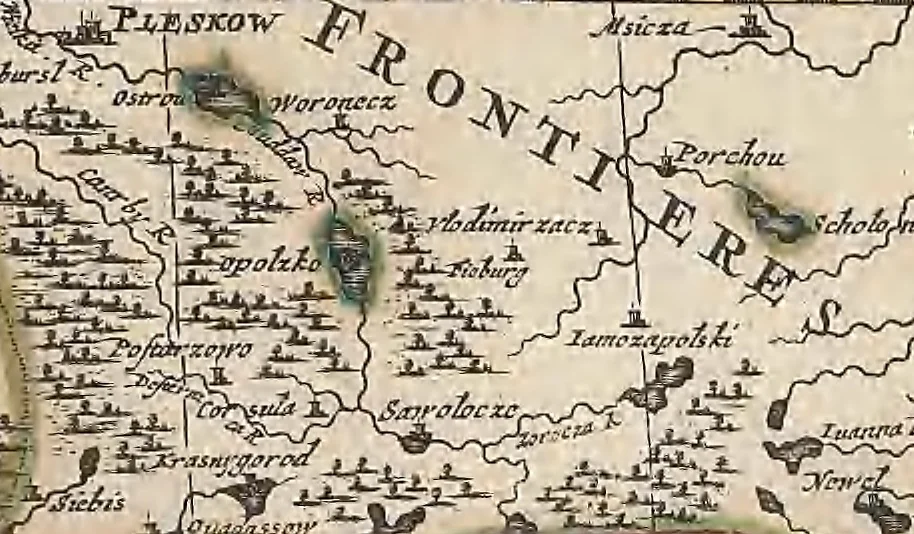 An illustration from A collection of maps of Europe, Asia, Africa, North America, and South America, circa 1700-1725, by Sr. Sanson, Guillieme de l'Isle, Peter Schenck, and others. [cartographic material], 1700, leaf 162