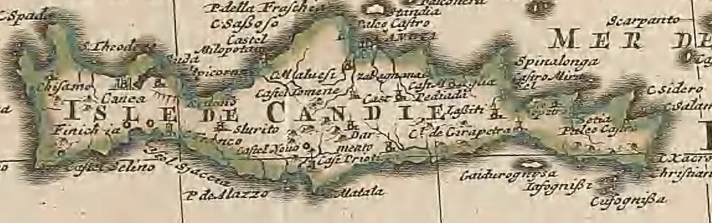 An illustration from A collection of maps of Europe, Asia, Africa, North America, and South America, circa 1700-1725, by Sr. Sanson, Guillieme de l'Isle, Peter Schenck, and others. [cartographic material], 1700, leaf 170