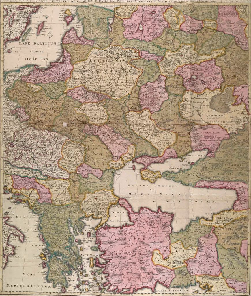 An illustration from A collection of maps of Europe, Asia, Africa, North America, and South America, circa 1700-1725, by Sr. Sanson, Guillieme de l'Isle, Peter Schenck, and others. [cartographic material], 1700, leaf 174