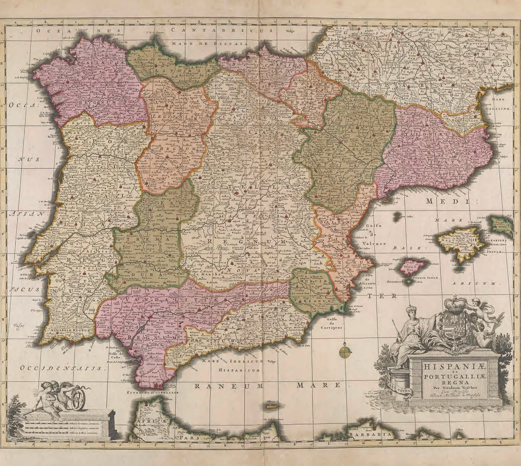 An illustration from A collection of maps of Europe, Asia, Africa, North America, and South America, circa 1700-1725, by Sr. Sanson, Guillieme de l'Isle, Peter Schenck, and others. [cartographic material], 1700, leaf 18