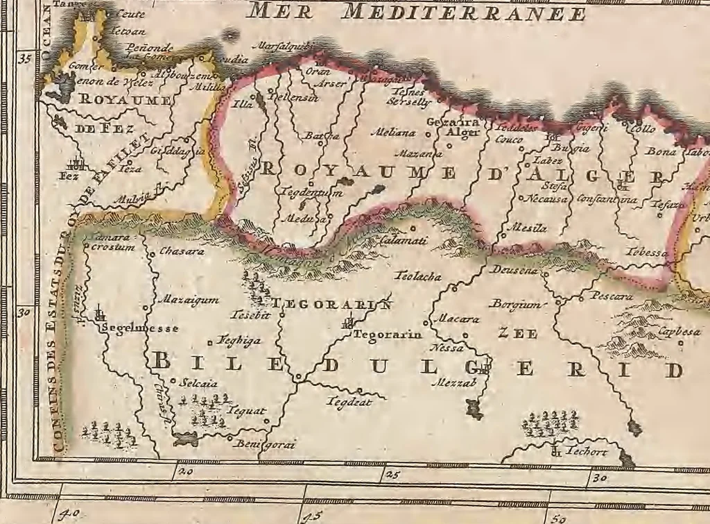 An illustration from A collection of maps of Europe, Asia, Africa, North America, and South America, circa 1700-1725, by Sr. Sanson, Guillieme de l'Isle, Peter Schenck, and others. [cartographic material], 1700, leaf 182