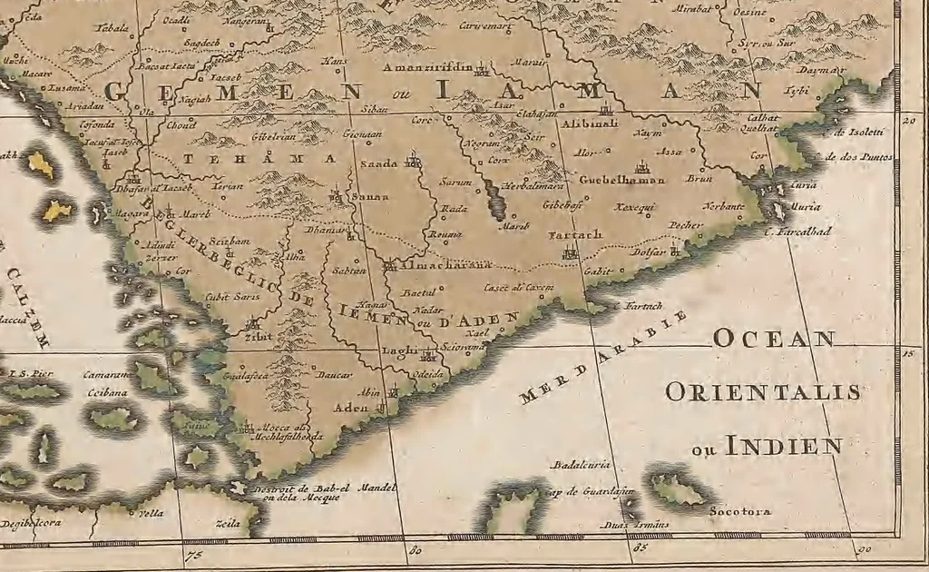 An illustration from A collection of maps of Europe, Asia, Africa, North America, and South America, circa 1700-1725, by Sr. Sanson, Guillieme de l'Isle, Peter Schenck, and others. [cartographic material], 1700, leaf 182