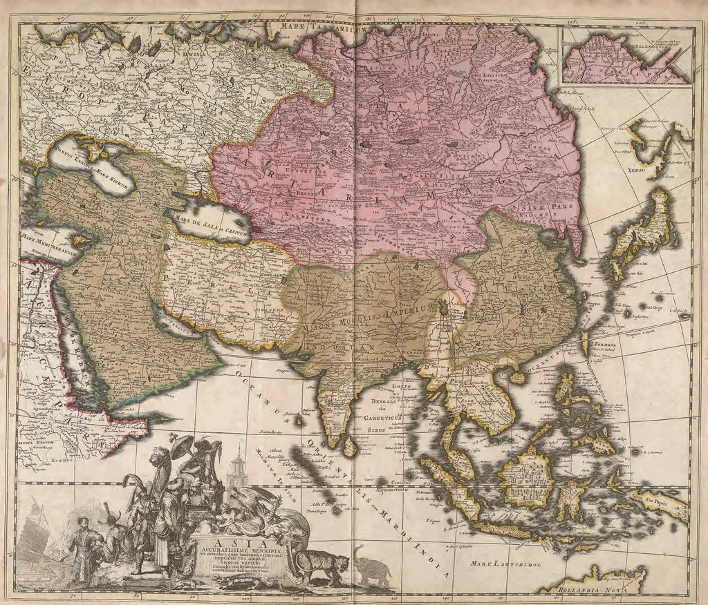 An illustration from A collection of maps of Europe, Asia, Africa, North America, and South America, circa 1700-1725, by Sr. Sanson, Guillieme de l'Isle, Peter Schenck, and others. [cartographic material], 1700, leaf 186