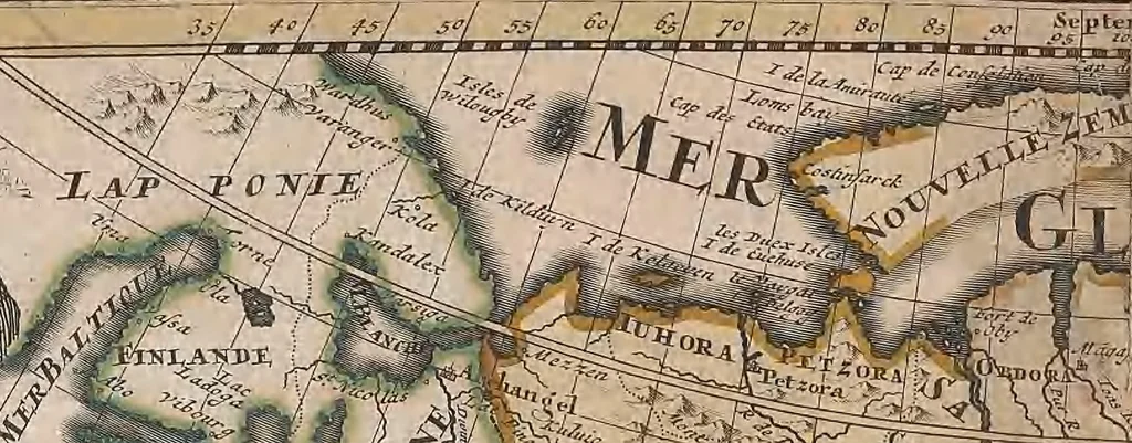An illustration from A collection of maps of Europe, Asia, Africa, North America, and South America, circa 1700-1725, by Sr. Sanson, Guillieme de l'Isle, Peter Schenck, and others. [cartographic material], 1700, leaf 190