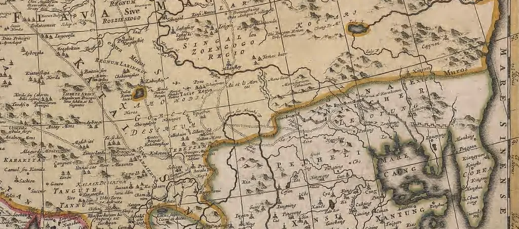 An illustration from A collection of maps of Europe, Asia, Africa, North America, and South America, circa 1700-1725, by Sr. Sanson, Guillieme de l'Isle, Peter Schenck, and others. [cartographic material], 1700, leaf 198