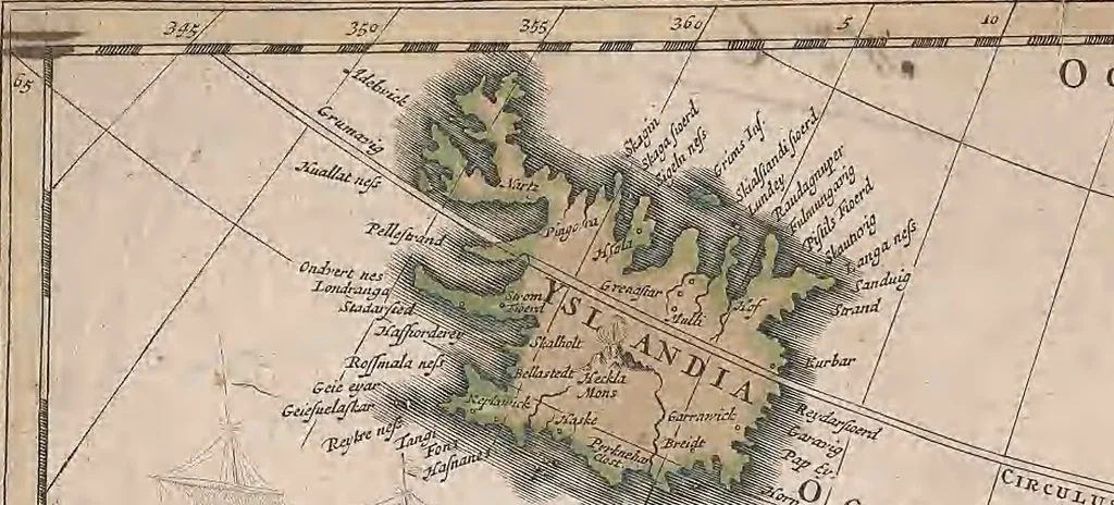 An illustration from A collection of maps of Europe, Asia, Africa, North America, and South America, circa 1700-1725, by Sr. Sanson, Guillieme de l'Isle, Peter Schenck, and others. [cartographic material], 1700, leaf 214